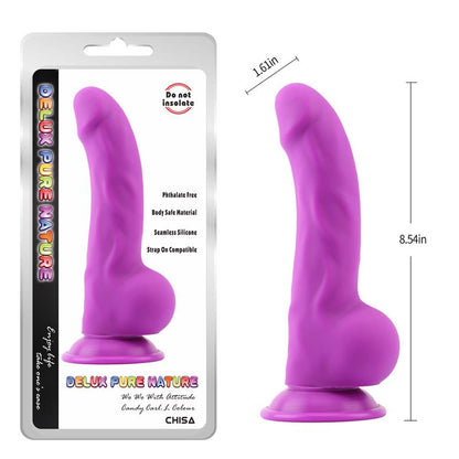 CHISA - CARL.L LIQUID SILICONE DILDO PURPLE 21.7CM