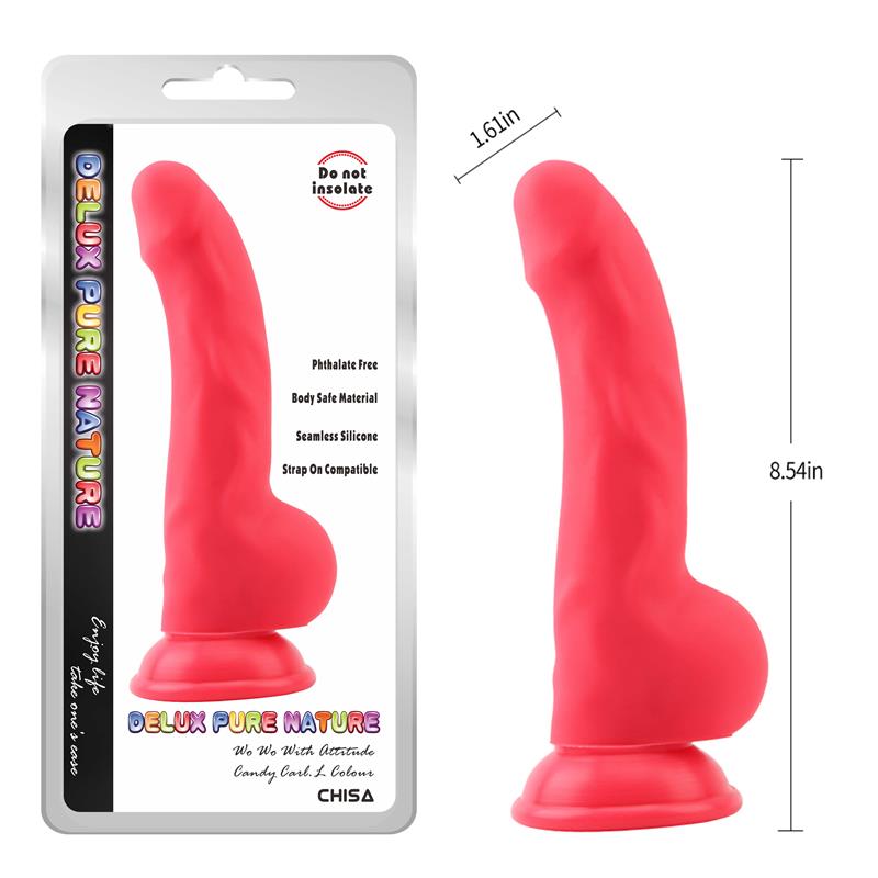 CHISA - CARL.L LIQUID SILICONE DILDO RED 21.7CM