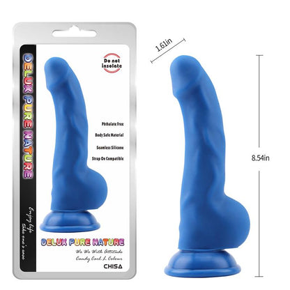 CHISA - CARL.L UID SILICONE DILDO BLUE 21.7CM