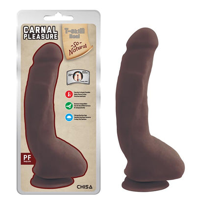 CHISA - CARNAL PLEASURE DUAL-DENSITY DILDO BROWN 23.5CM
