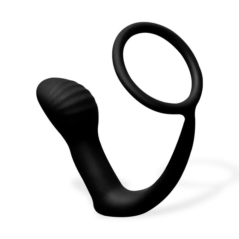 AFTERDARK - CARNELIAN VIBRATING ANAL PLUG WITH PENIS RING