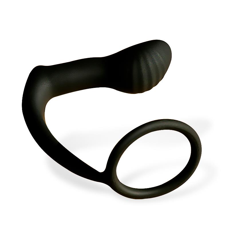 AFTERDARK - CARNELIAN VIBRATING ANAL PLUG WITH PENIS RING