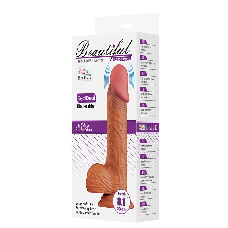 BAILE - CATOBLEPAS VIBRATING DILDO WITH REMOTE 8.1