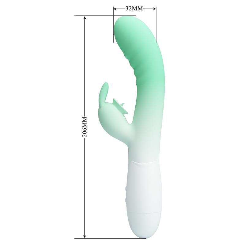 PRETTY LOVE - CERBERUS RABBIT VIBRATOR 3O VIBRATIONS GREEN