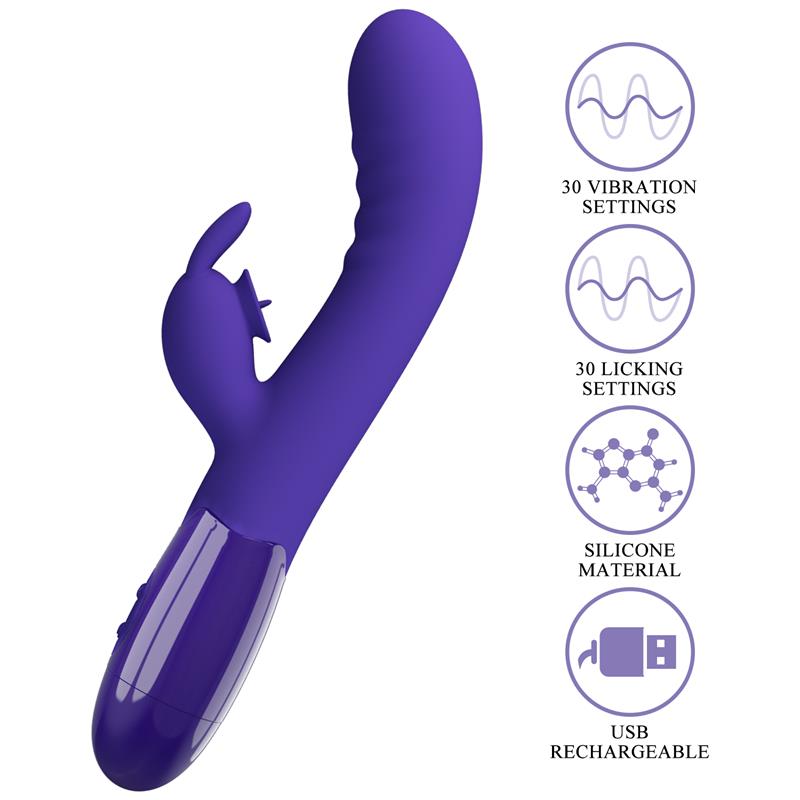 PRETTYLOVE - CERBERUS YOUTH LICKING RABBIT VIBRATOR