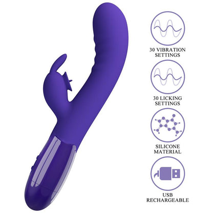 PRETTYLOVE - CERBERUS YOUTH LICKING RABBIT VIBRATOR
