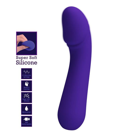 PRETTY LOVE - CETUS RECHARGEABLE VIBRATOR PURPLE