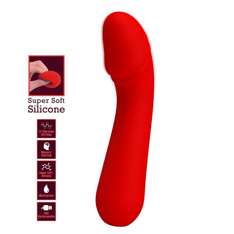 PRETTYLOVE - CETUS VIBRATOR RED