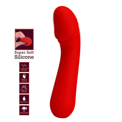 PRETTYLOVE - CETUS VIBRATOR RED