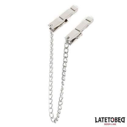 LATETOBED BDSM LINE - CHAIN NIPPLE CLAMPS ZINC 40.5CM