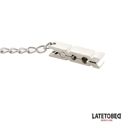 LATETOBED BDSM LINE - CHAIN NIPPLE CLAMPS ZINC 40.5CM