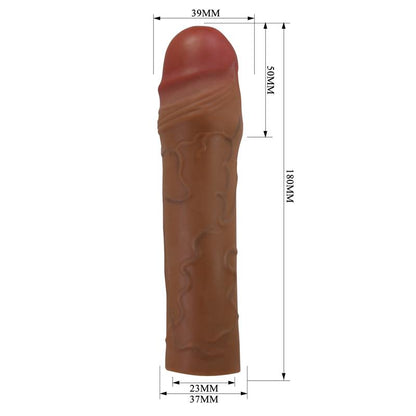 PRETTY LOVE - CHANE PENIS SLEEVE WITH 5 CM EXTENSION MULATTO