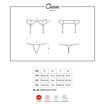OBSESSIVE - CHARMS GARTER BELT AND THONG