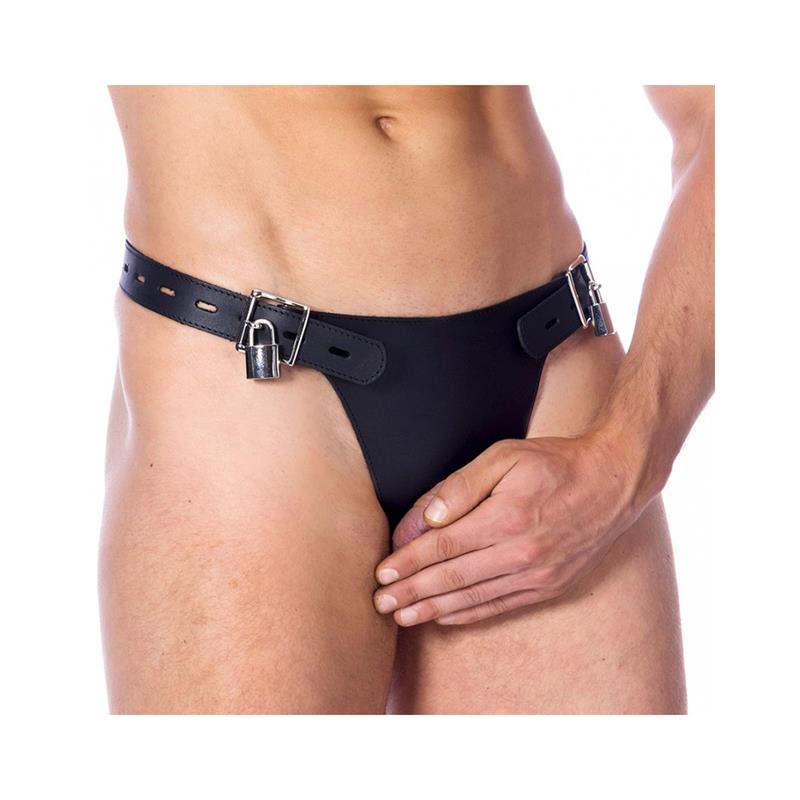 BONDAGE PLAY - CHASTITY BELT WITH PADLOCKS