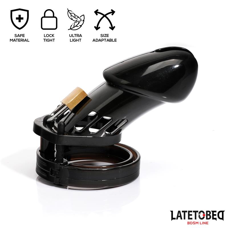 LATETOBED BDSM LINE - CHASTITY PENIS CAGE LONG BLACK