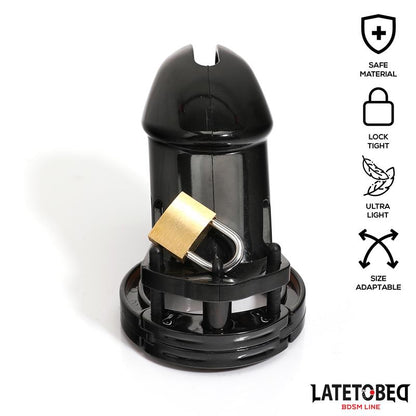 LATETOBED BDSM LINE - CHASTITY PENIS CAGE LONG BLACK