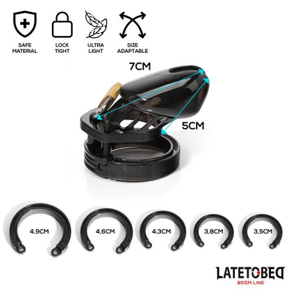 LATETOBED BDSM LINE - CHASTITY PENIS CAGE SHORT BLACK