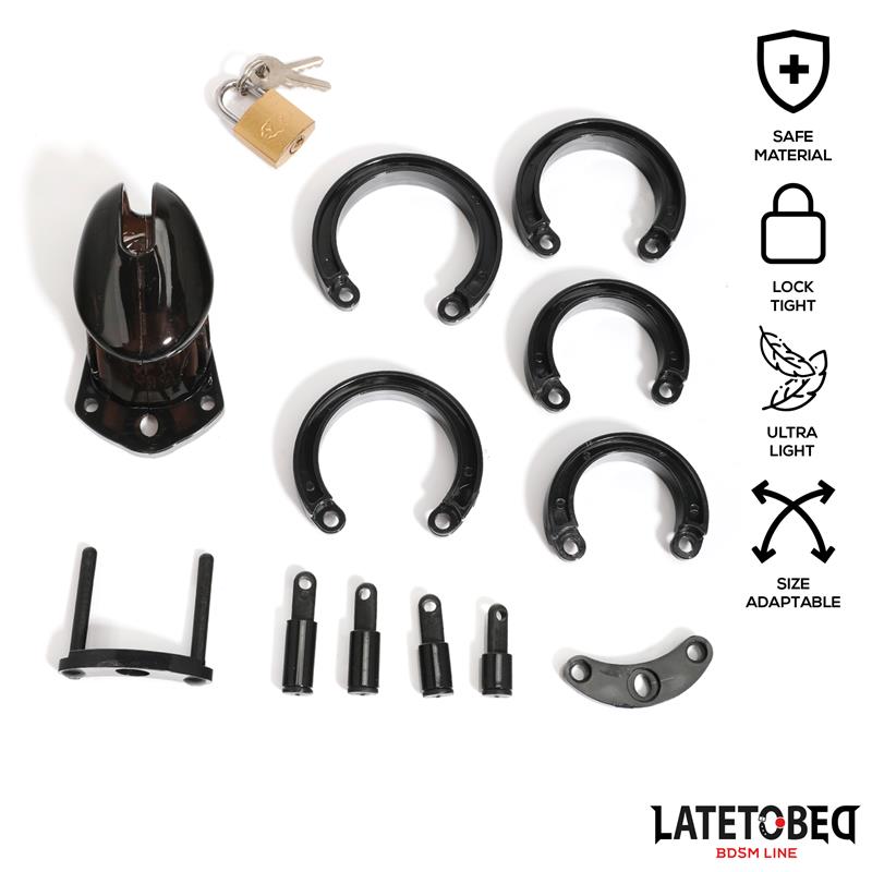 LATETOBED BDSM LINE - CHASTITY PENIS CAGE SHORT BLACK