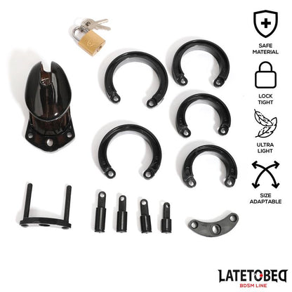 LATETOBED BDSM LINE - CHASTITY PENIS CAGE SHORT BLACK