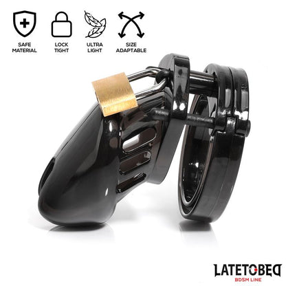 LATETOBED BDSM LINE - CHASTITY PENIS CAGE SHORT BLACK
