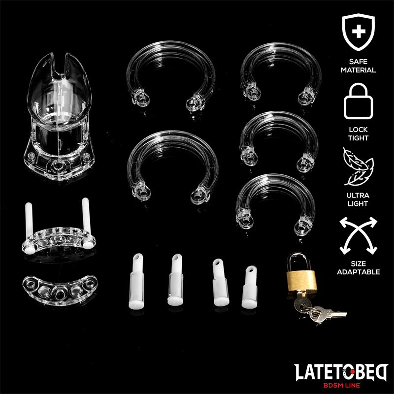 LATETOBED BDSM LINE - CHASTITY PENIS CAGE SHORT CLEAR
