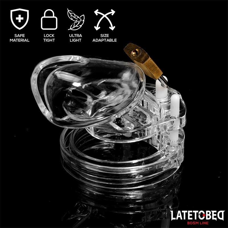 LATETOBED BDSM LINE - CHASTITY PENIS CAGE SHORT CLEAR