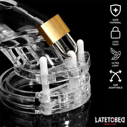 LATETOBED BDSM LINE - CHASTITY PENIS CAGE SHORT CLEAR