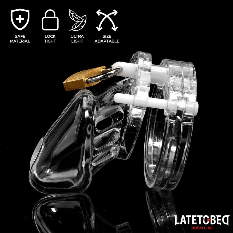 LATETOBED BDSM LINE - CHASTITY PENIS CAGE SHORT CLEAR