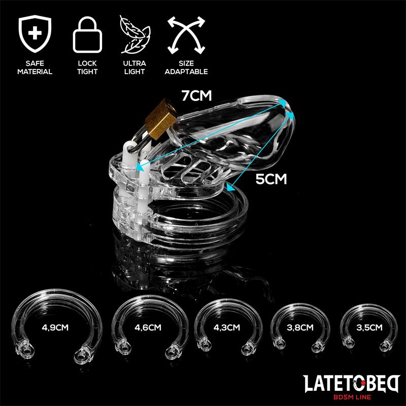 LATETOBED BDSM LINE - CHASTITY PENIS CAGE SHORT CLEAR
