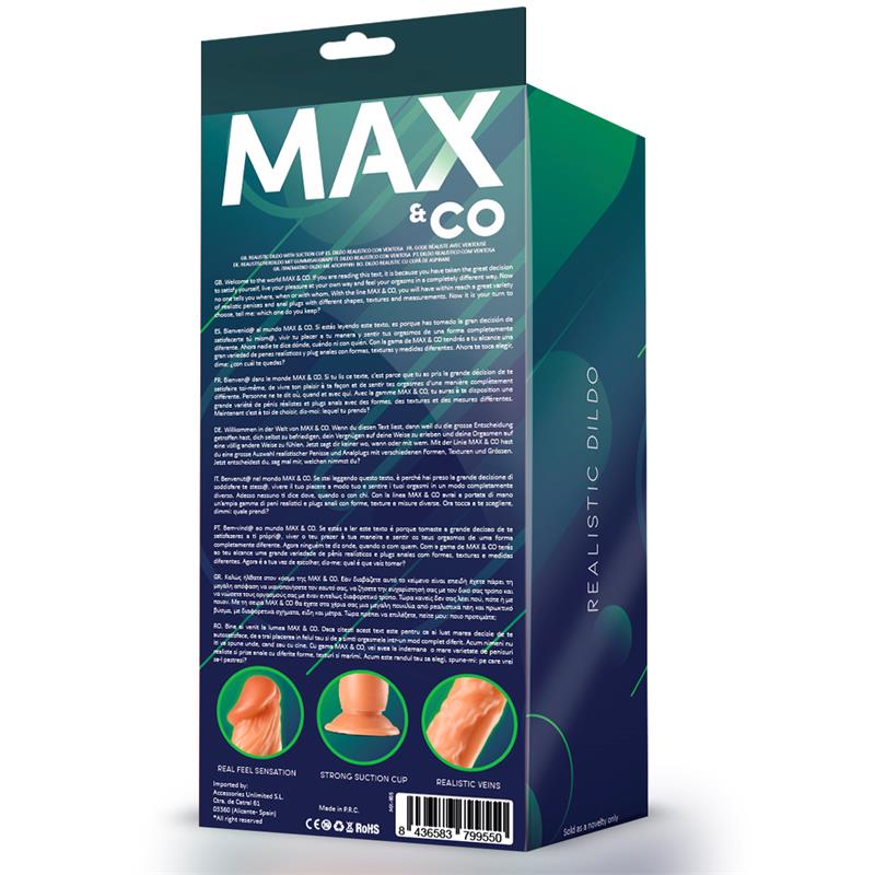 MAX & CO - CHET REALISTIC DILDO FLESH 9 - 23 CM