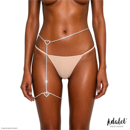 ADALET LINGERIE - CHIARA RHINESTONE GARTER SILVER ONE SIZE
