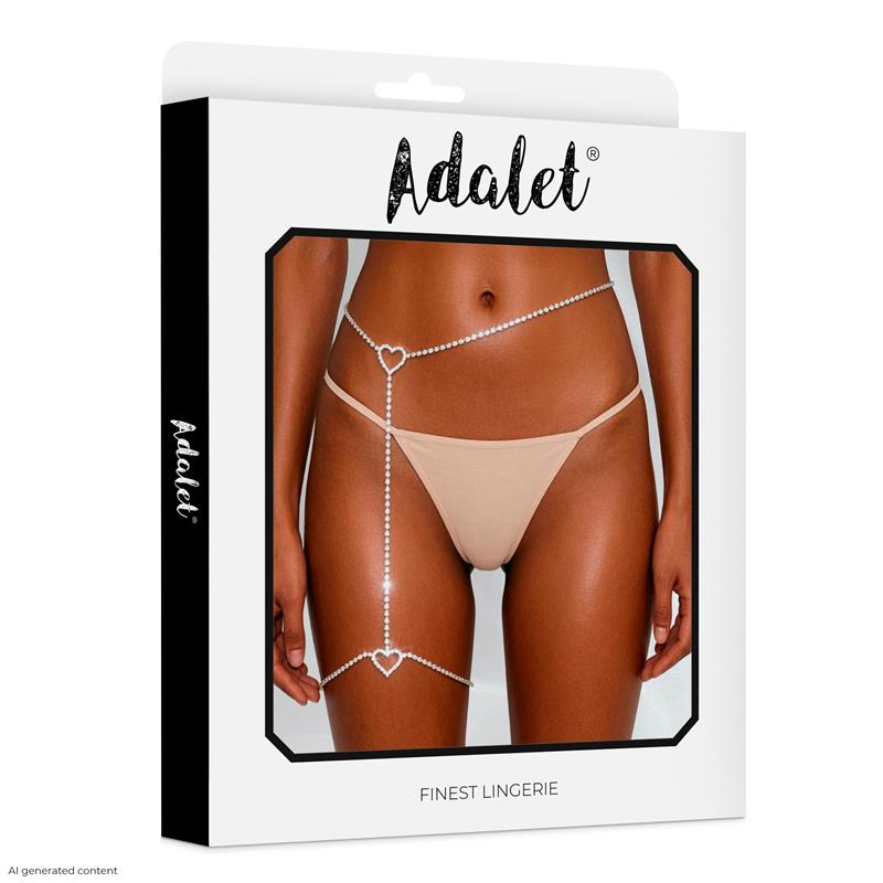 ADALET LINGERIE - CHIARA RHINESTONE GARTER SILVER ONE SIZE