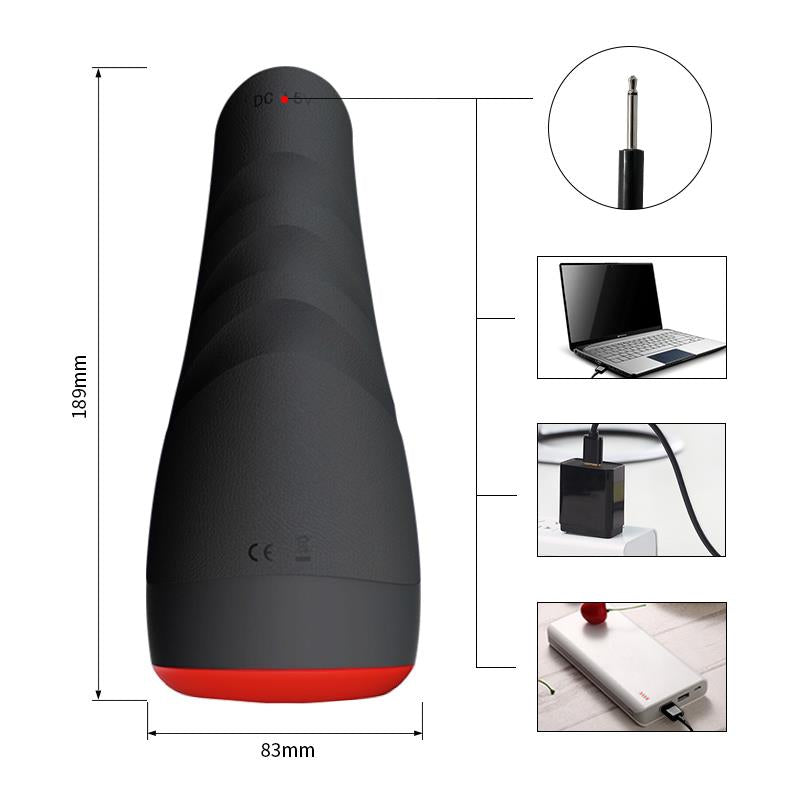 OTOUCH - CHIVEN 3 MALE MASTURBATOR HEAT EFFECT LIQUID SILICONE BLACK