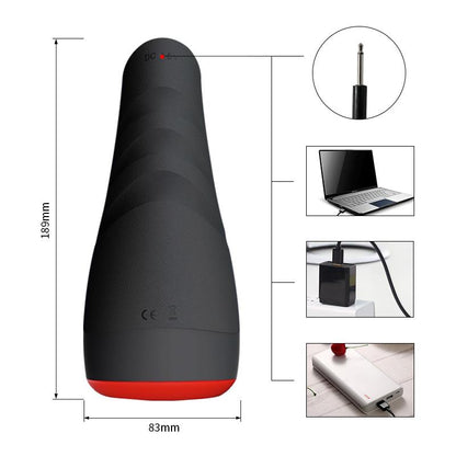 OTOUCH - CHIVEN 3 MALE MASTURBATOR HEAT EFFECT LIQUID SILICONE BLACK