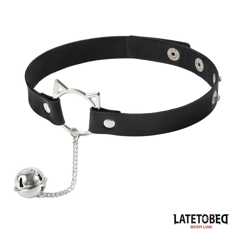 LATETOBED BDSM LINE - CHOKER WITH CAT EAR HOOP AND BELL