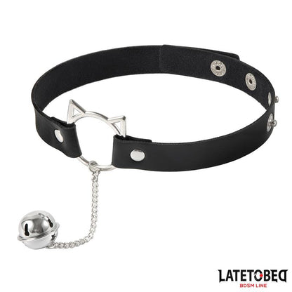 LATETOBED BDSM LINE - CHOKER WITH CAT EAR HOOP AND BELL