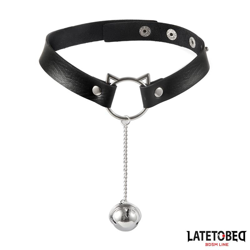 LATETOBED BDSM LINE - CHOKER WITH CAT EAR HOOP AND BELL