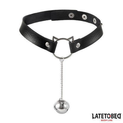 LATETOBED BDSM LINE - CHOKER WITH CAT EAR HOOP AND BELL