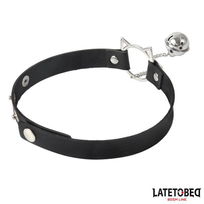 LATETOBED BDSM LINE - CHOKER WITH CAT EAR HOOP AND BELL