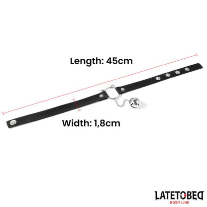 LATETOBED BDSM LINE - CHOKER WITH CAT EAR HOOP AND BELL
