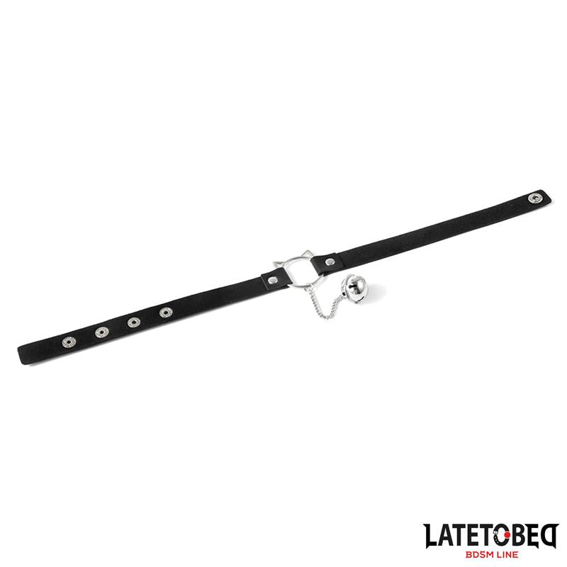LATETOBED BDSM LINE - CHOKER WITH CAT EAR HOOP AND BELL
