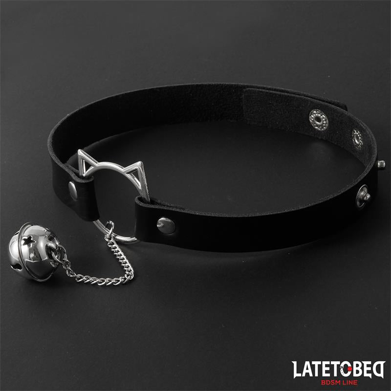LATETOBED BDSM LINE - CHOKER WITH CAT EAR HOOP AND BELL