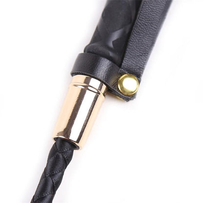 LATETOBED BDSM LINE - CLASSIC CROP BLACK AND GOLD 30 CM