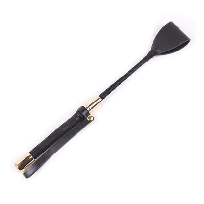 LÍNEA BDSM LATETOBED - FUSTA CLÁSICA NEGRO Y DORADO 30 CM