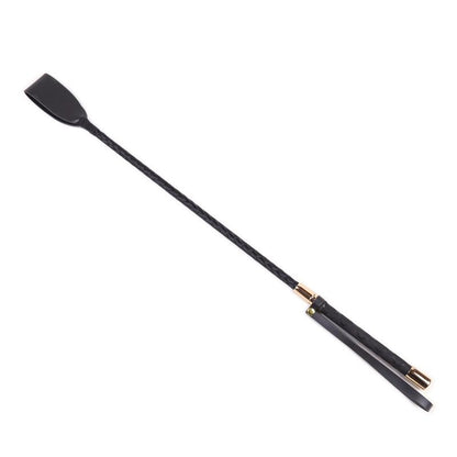 LATETOBED BDSM LINE - CLASSIC METAL CROP BLACK AND GOLDEN