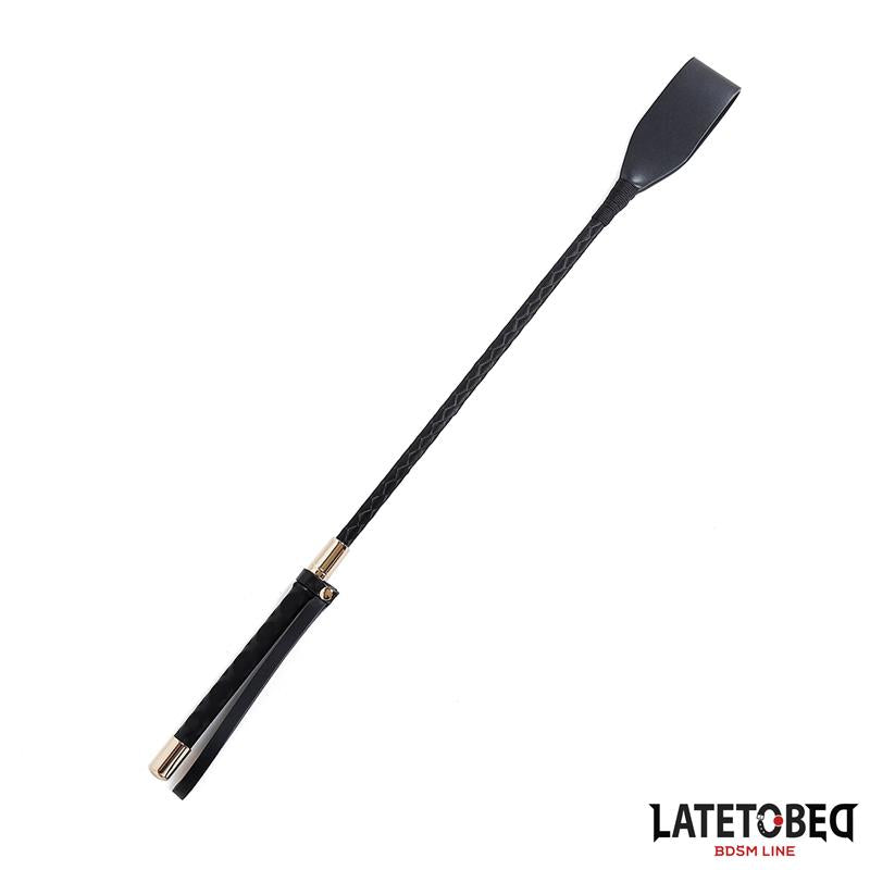 LATETOBED BDSM LINE - CLASSIC WHIP GOLDEN METAL 45CM
