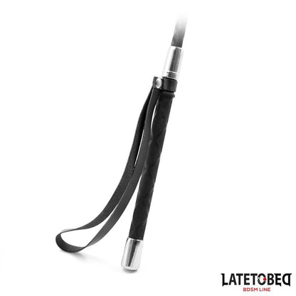 LATETOBED BDSM LINE - CLASSIC WHIP SILVER DETAILS 60CM