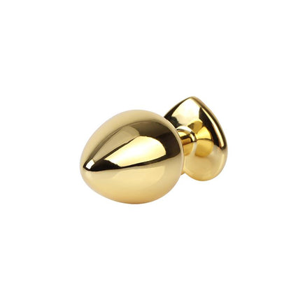 CHISA - CLEAR HEART GOLDEN ANAL PLUG WITH JEWEL SIZE M