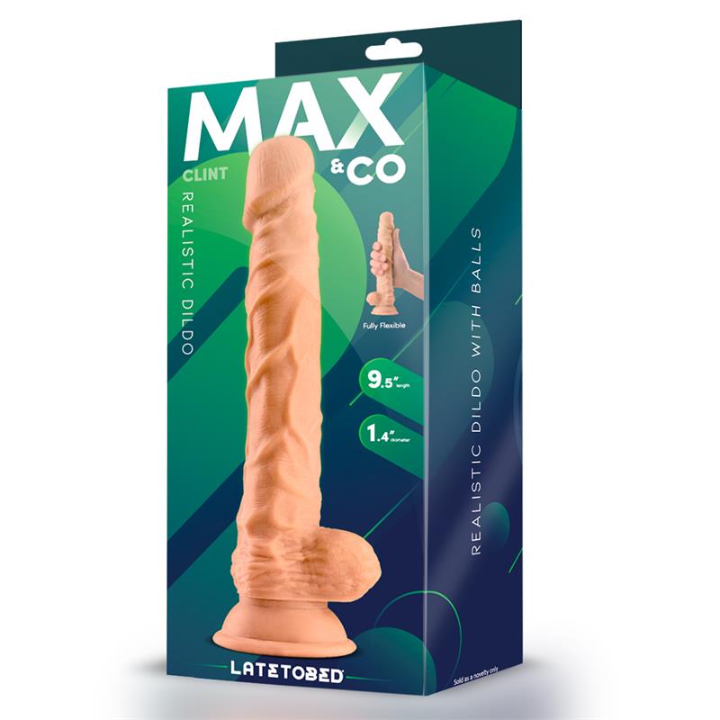 MAX & CO - CLINT REALISTIC DILDO WITH TESTICLES FLESH 9.5