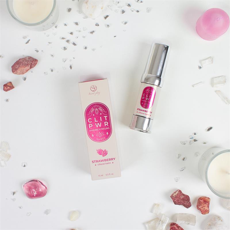SECRET PLAY - CLIT PWR CLÍTORIS STIMULATING BALM STRAWBERRY 15 ML